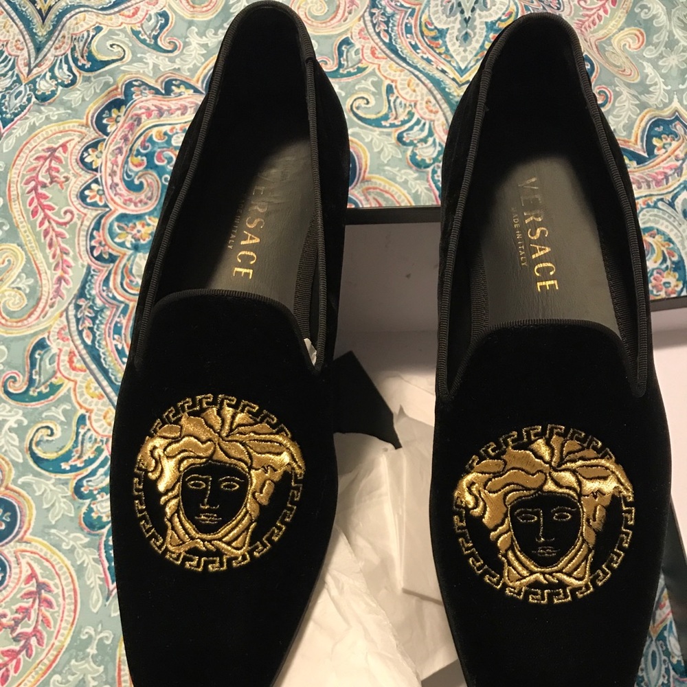 Versace velvet slippers